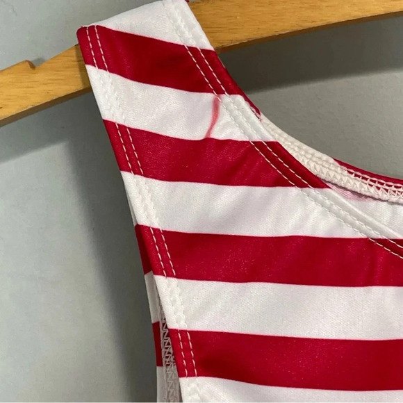 GIRLS GYMBOREE RED, WHITE, BLUE STARS AND STRIPES DRESS WITH CRENLIN SIZE S 5-6 - Picture 3 of 10